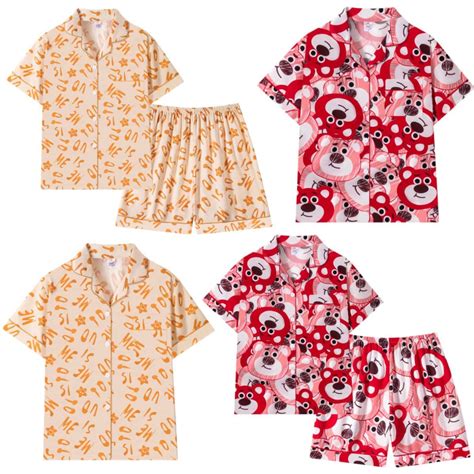 Z D Lingerie Pijama Feminino Botão Manga Curta Gola e Short Sy05 Shopee Brasil