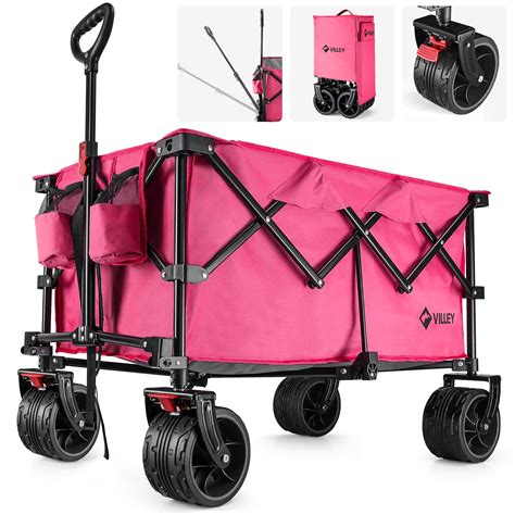 Mua Collapsible Folding Wagon With Big Wheels Enlarged 225lbs Capacity