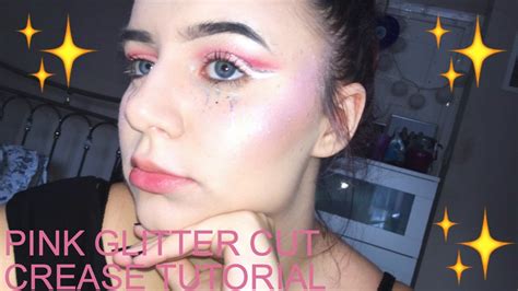 Pink Glitter Cut Crease Tutorial Youtube