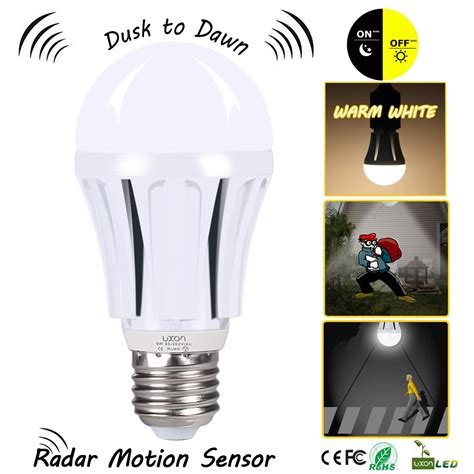 Dusk To Dawn Led Motion Sensor Light Bulb Watt Equivalent W A