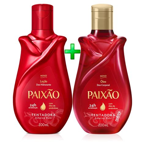 Óleo Paixão Mais Vendido - Kit Óleo + Loção Hidratante Tentadora Paixão 200ml | Shopee Brasil