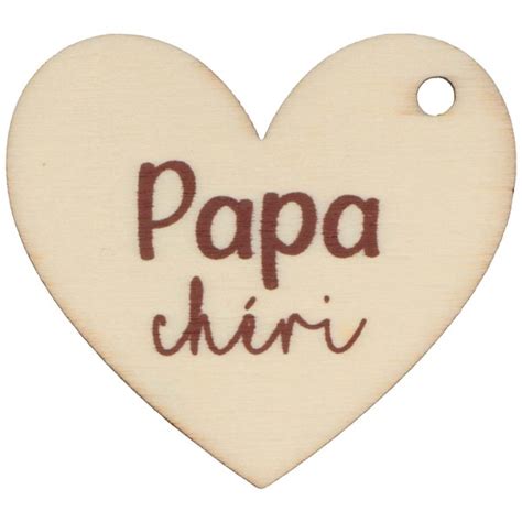 Portes clés Papa Maman chéri e Coeur 5 4 x 6 cm 2 pcs Porte