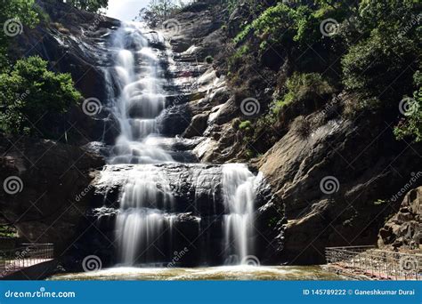 The Silver Cascade Falls Stock Photo Image Of High 145789222