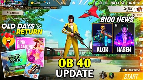 FREE FIRE OB40 UPDATE Ll OB40 UPDATE FREE FIRE Ll FREE FIRE NEW EVENT