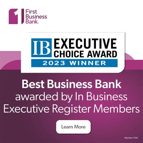 First Business Bank Wins Best Business Bank In Ib Executive Choice