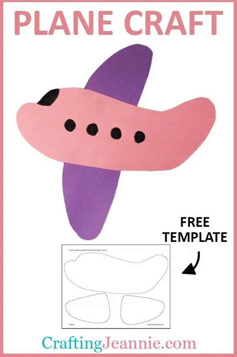 Airplane Craft for Preschoolers (Free Template) - Crafting Jeannie ...