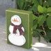 GREEN SNOWMAN BLOCK For Christmas Winter Noel Shelf Desk Etsy