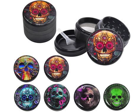 Skull Series Herb Grinders Large 50mm 2 Inch 5 Piece Spice Etsy