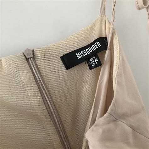 Missguided Nude Cup Detail Tiered Cami Dress Size Depop