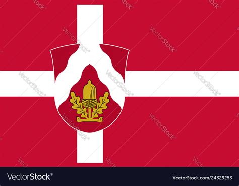 Flag of odder in central jutland region denmark Vector Image