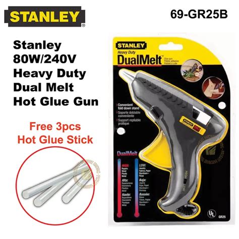 STANLEY 80W 240V Heavy Duty DualMelt Hot Glue Gun 69 GR25B Lazada