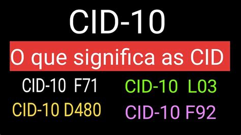 Cid As Siglas E O Que Cid Laudo Off