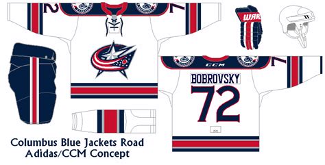 Columbus Blue Jackets Adidasccm Road Uniform Concept Columbus Blue