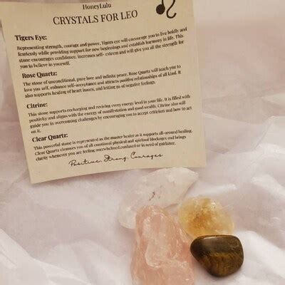 Leo Zodiac Crystal Healing Kit Crystal Kit Self Care Zodiac Signs Healing Crystals Zodiac ...