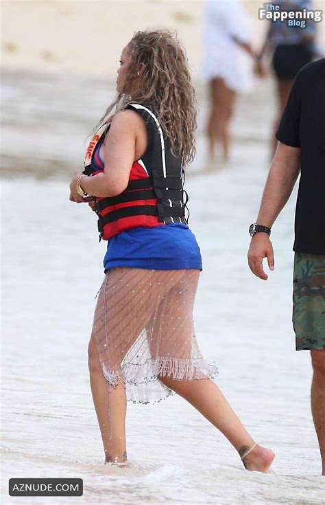 Rihanna Sexy Seen With A AP Rocky Flashing Her Hot Booty At A Beach In Barbados AZNude