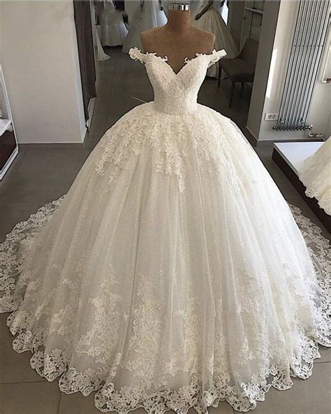 Discount Princess Wedding Dresses 2019 New Ball Gown Off Shoulder