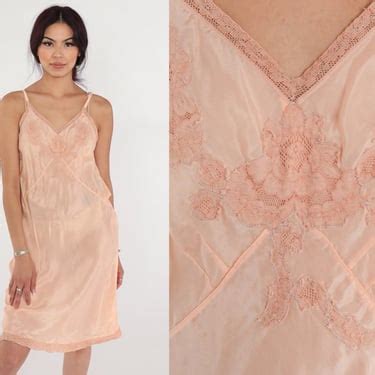 S Slip Dress Silk Lingerie Nightgown Peach Pink Shop Exile Tucson Az Attic