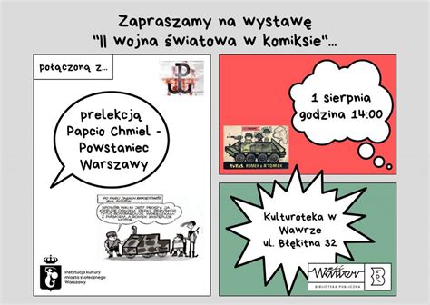 II Wojna Światowa w komiksie wystawa BIBLIOTEKI PUBLICZNE M ST