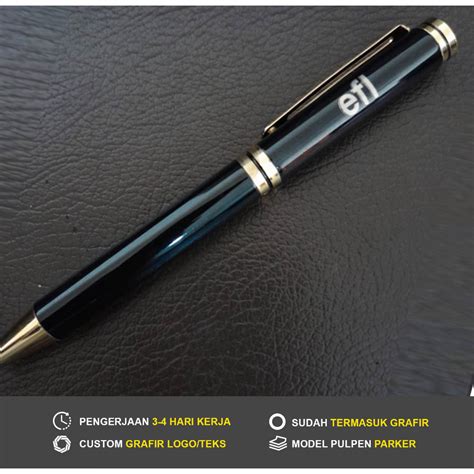 Jual Pulpen Custom Cetak Nama Grafir Laser Nama Pena Ballpoint