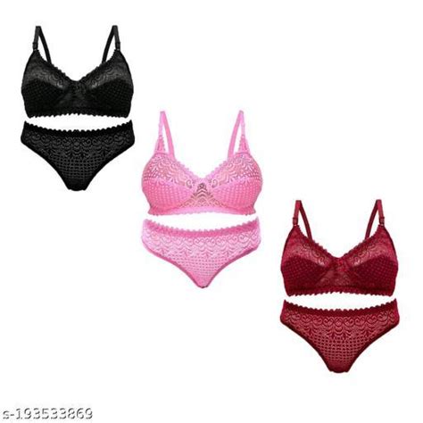 Bra Panty Set Net Lingerie Set