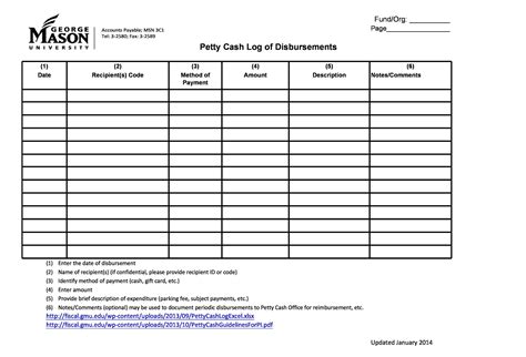 Petty Cash Printable Form - Printable Forms Free Online