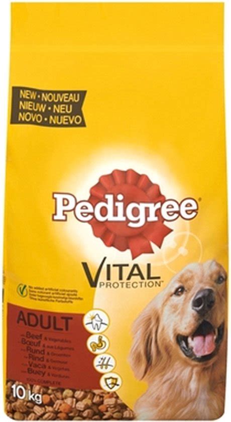 Pedigree Droog Adult Rund 10 Kg 1 Stuks Bol