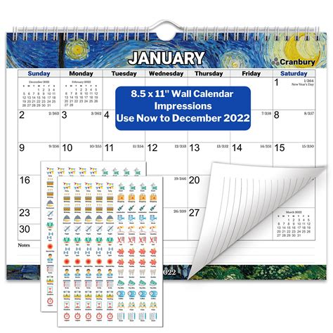 Cranbury 85x11 Wall Calendar 2022 Impressions Use Small Calendar