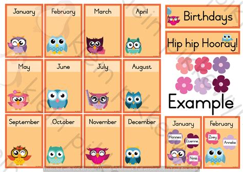 Months Of The Year Birthday Chart Celebrate Learning Birthday Chart