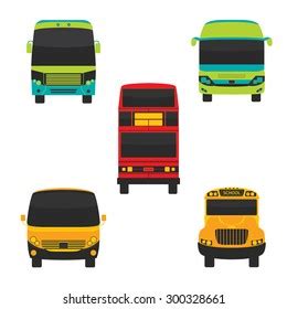 Bus Front Transportation Vector Stock Vector (Royalty Free) 300328661 ...