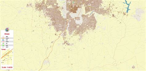 Ibadan Nigeria Vector Map High Detailed Editable Layered Adobe