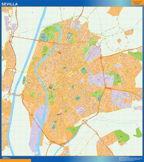 Mapa Sevilla Callejero Gigante Mapas M Xico Grandes Mapas Gigantes