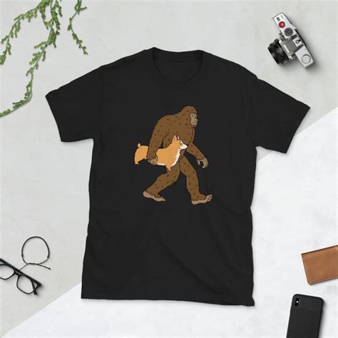 Corgi Bigfoot Sasquatch T Shirt Corgi Shirt Funny Corgi Gift