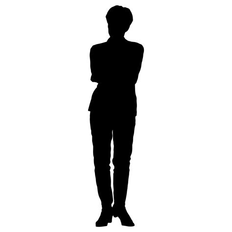 Woman Standing Sideways Silhouette