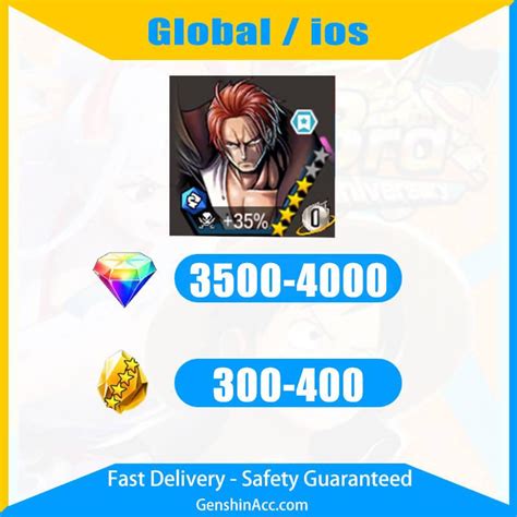 One Piece Bounty Rush Old Version Shanks Global Ios Genshin Acc