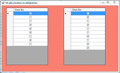 Checkbox In Datagridview Images