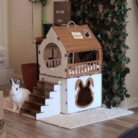 Rabbit Wooden House 7kg Rabbit Indoor House High Quality Etsy Bunny