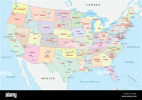 United States Map Immagini E Fotografie Stock Ad Alta Risoluzione Alamy