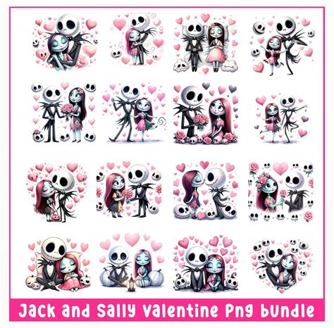 Jack And Sally Valentine Png Bundle Etsy