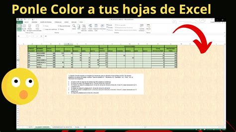 C Mo Poner Un Color De Fondo En Excel Youtube