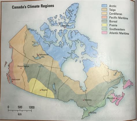 Diagram of Unit 2 Canada Climate Regions | Quizlet