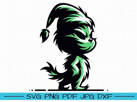 SVG Grinch, Cartoon Vector, Art, Silhouette - Etsy