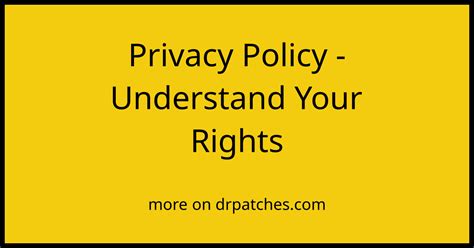 privacy policy understand  rights