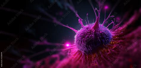 Tumor Microenvironment Concept With Cancer Cells T Cells