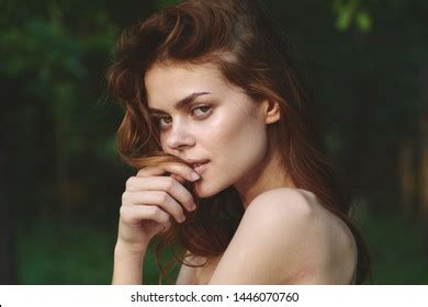 Beautiful Woman Red Hair Naked Shoulders Stock Photo Shutterstock
