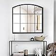 Amazon Wamirro Window Pane Black Mirror Farmhouse Arched Wall