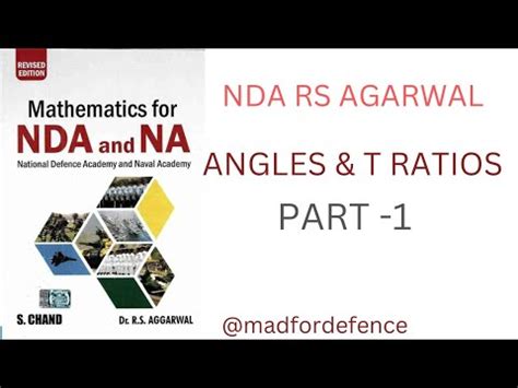 Nda Rs Agarwal Angles T Ratios Part Complete Solution Math Dr R S