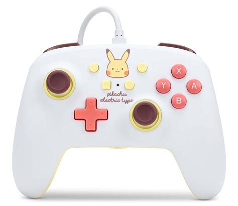 Powera Enhanced Wired Controller For Nintendo Switch Pikachu Electric