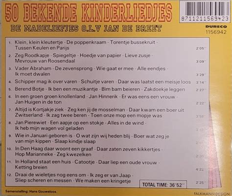 50 Bekende Kinderliedjes Kinderkoor De Madeliefjes CD Album