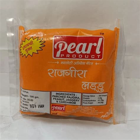 Pearl Product Refined Oil 100gm Parched Rajgira Ladoo Packaging Type