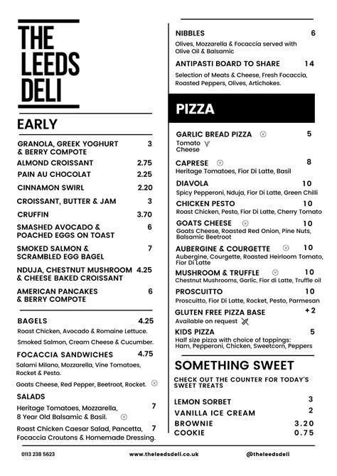 Menu – The Leeds Deli